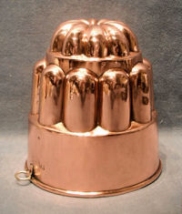 Large Copper Jelly Mould   JM157